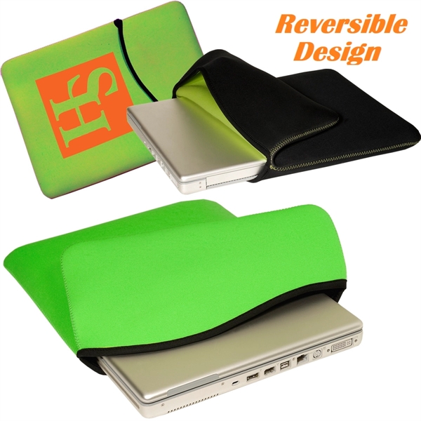 Reversible Neoprene Laptop Sleeve w/ Custom Imprint 15