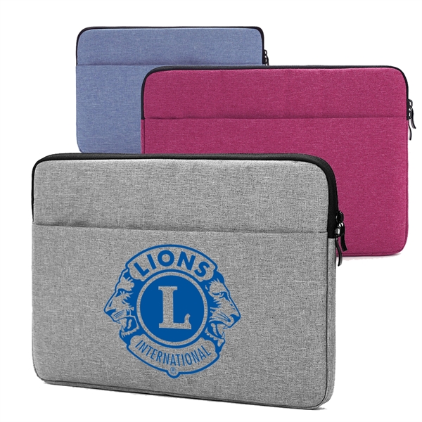 Oxford Laptop Sleeve w/Front Accessory Pocket & Plush Inside