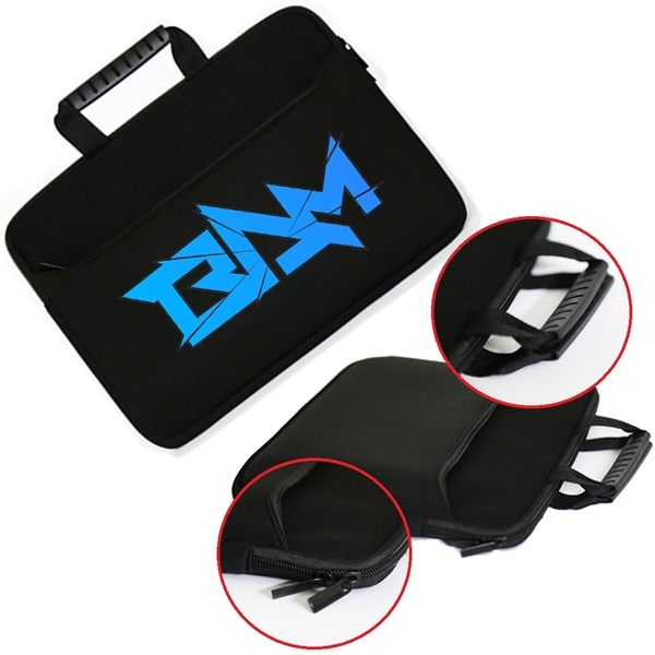 Neoprene Laptop Sleeve w/ 3 Compartments & Rubber Handle