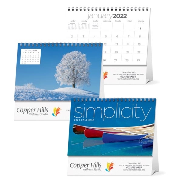 Simplicity Large Desk 2022 Calendar