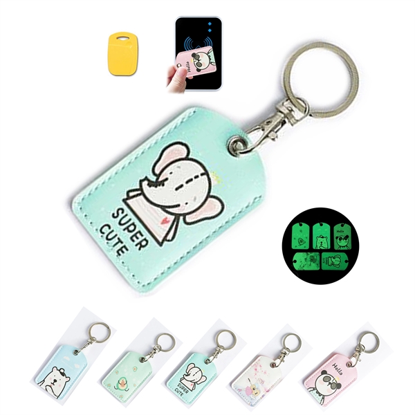 PU Luminous Card Holder Keychain for Access Control