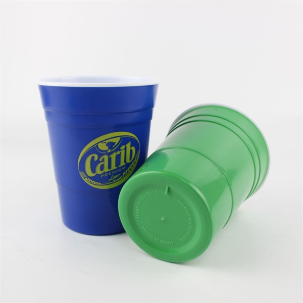 450ml double-layer plastic two-color solo cup