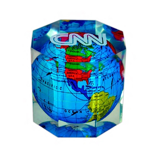 Global Paperweight, Octagon Shape