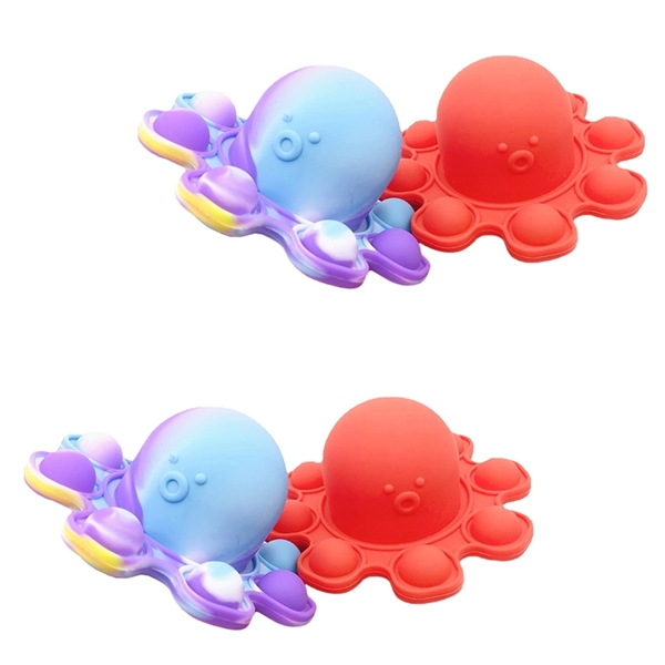 Silicone Reversible Octopus Fidget Bubble Sensory Keychain