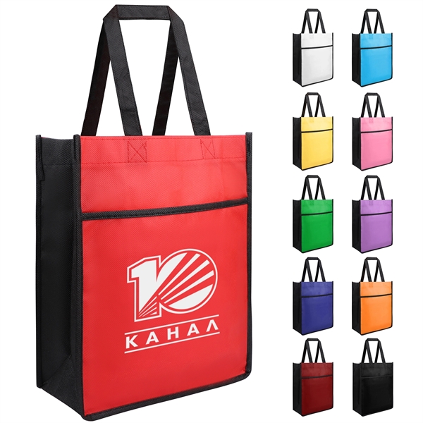 Non-woven Tote Bag w/Front Pocket