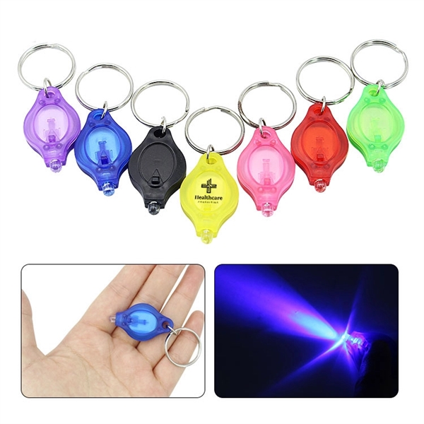 Mini Led Plastic Key-chain Torch With Hook