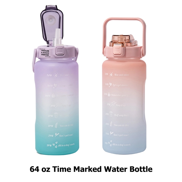 64 oz Time Marked Water Bottle