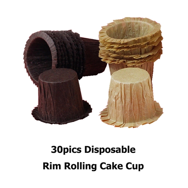 30pics Disposable Rim Rolling Cake Cup