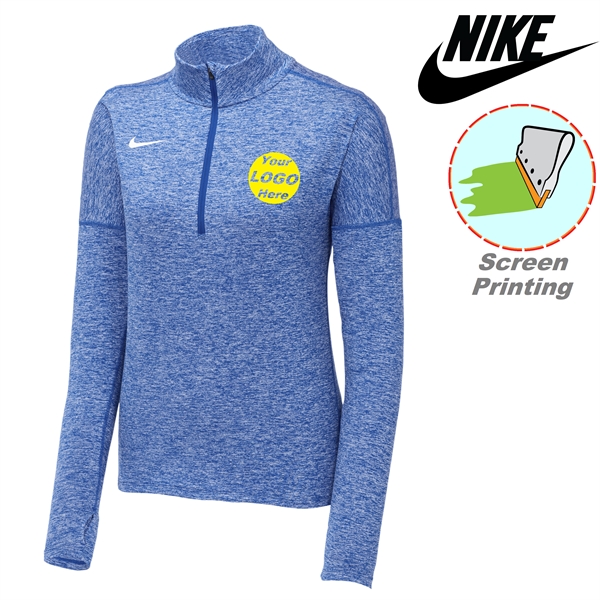 Nike Ladies Dry Element 1/2-Zip Cover-Up w/ Screen Print