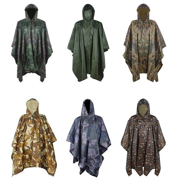 Multifunction Camouflage Raincoat Poncho