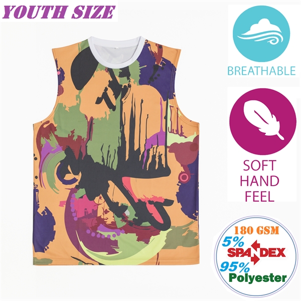 Streetstyle Breathable Youth Tanks w/ Full Bleed Sublimation