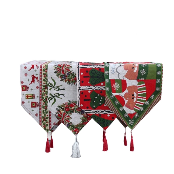 Christmas Knitted Cloth Table Runner