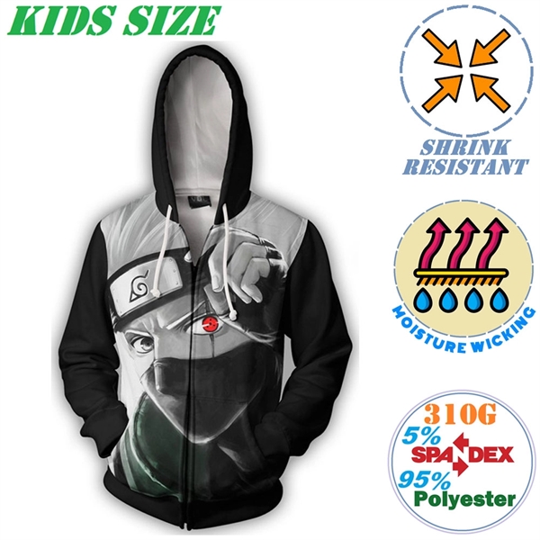 310G Fleece Kids Pullover Hoodies w/ Zipper & 2 Pockets