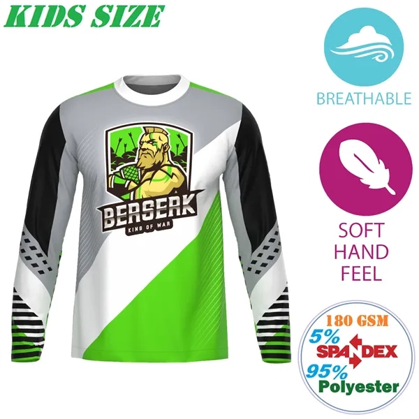 180G Poly-Cotton Soft Kids Round Neck Long Sleeve Tshirt