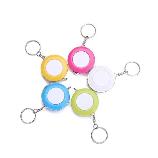 Round Tape Measures with Keychain