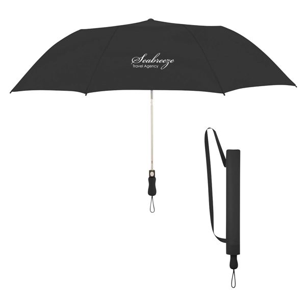 Peerless 43 Arc auto open folding umbrella with Irish Terrier Silhouette 
