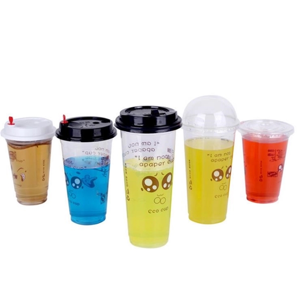 20OZ disposable plastic cup with lid