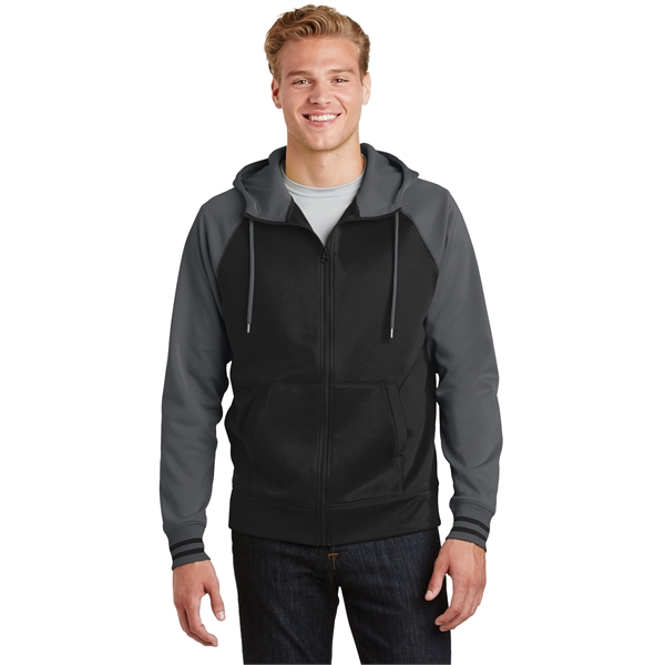 Sport-Tek Sport-Wick Varsity Fleece Full-Zip Hooded Jacket.