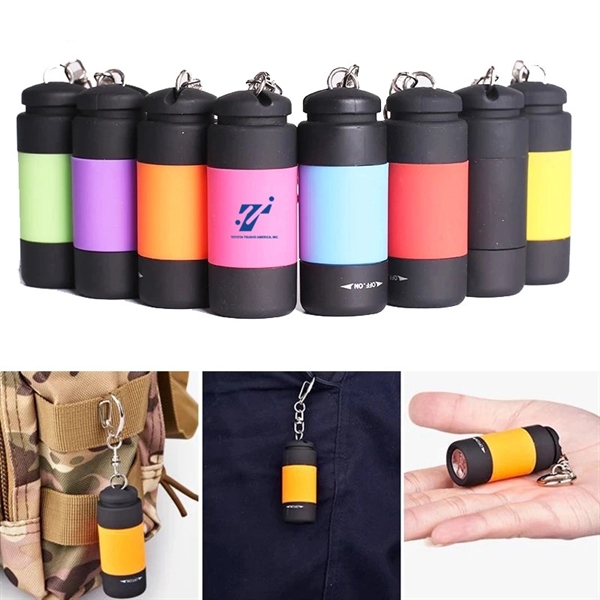 Mini USB Rechargeable Flashlight With Keychain