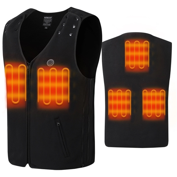 Size Adjustable Heated Vest with 5 Heating Zones