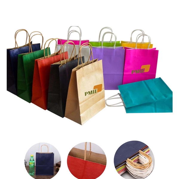 Color Kraft Paper Bag With Handles