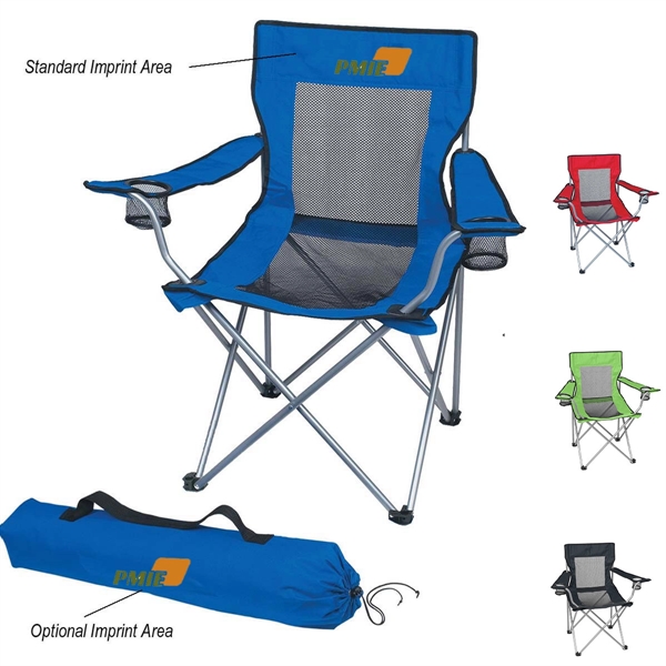 Mesh Outdoor Folding Chair With Carrying Bag