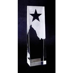 Star Tower Award With Frosted Top
