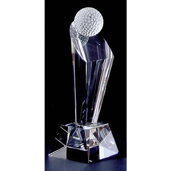 Pinnacle Crystal Golf Award Trophy - Image 2
