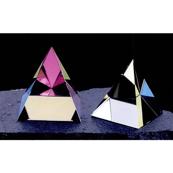 Rainbow Pyramid Paperweight