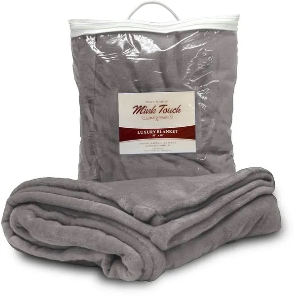 Mink Touch 50x60 Throw - Gray
