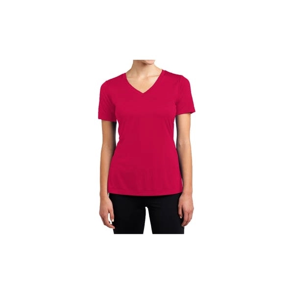Women's Short Sleeve Cotton Stretch Fitted Tee - Magenta -