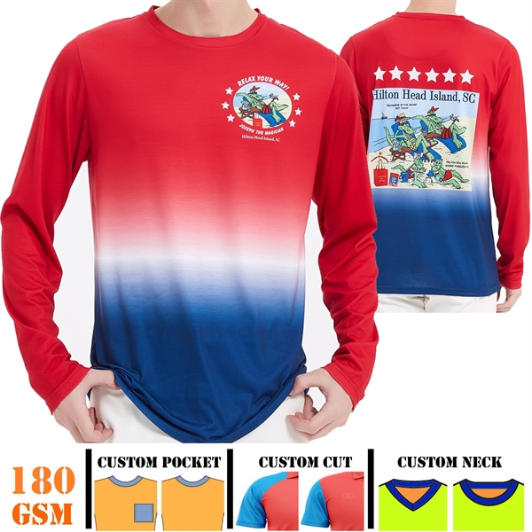 Unisex 180 GSM Cotton Feel Jersey Knitted Sublimation Long S