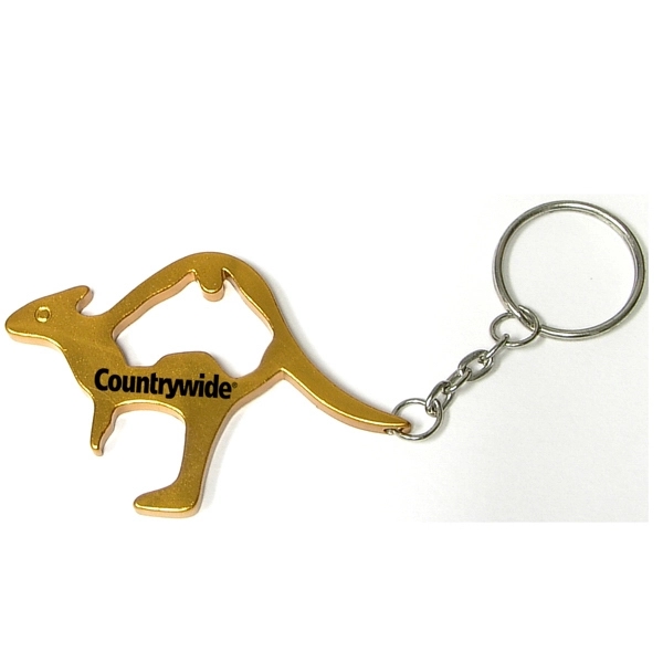 Kangaroo shape bottle opener keychain - Image 1