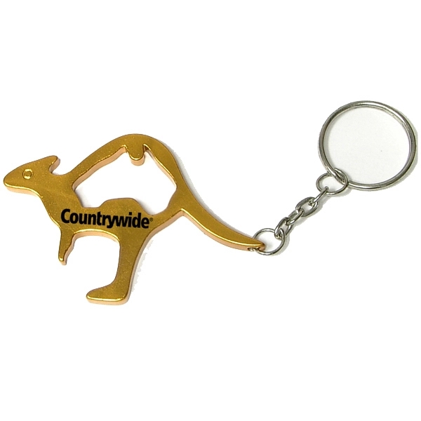 Kangaroo shape bottle opener keychain - Image 1