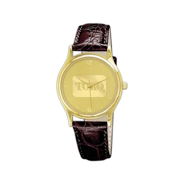 Watch with gold dial