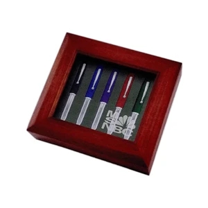 Pen box set with LED metal pens