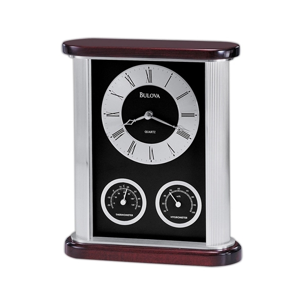 Clock with thermometer and hygrometer