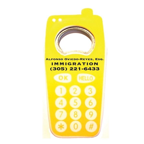 Jumbo size cell phone shape magnetic bottle opener - Image 1