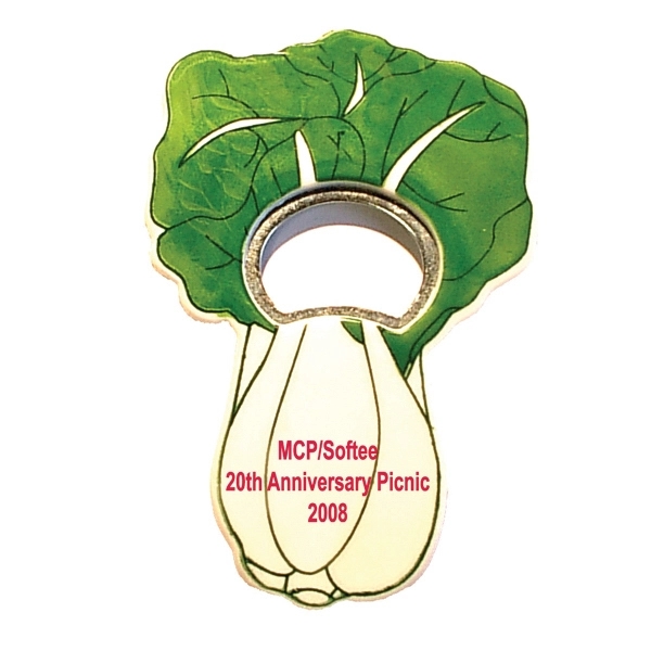 Jumbo size cabbage shape magnetic bottle opener - Image 1