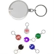 Coaster shape round flashlight key chain