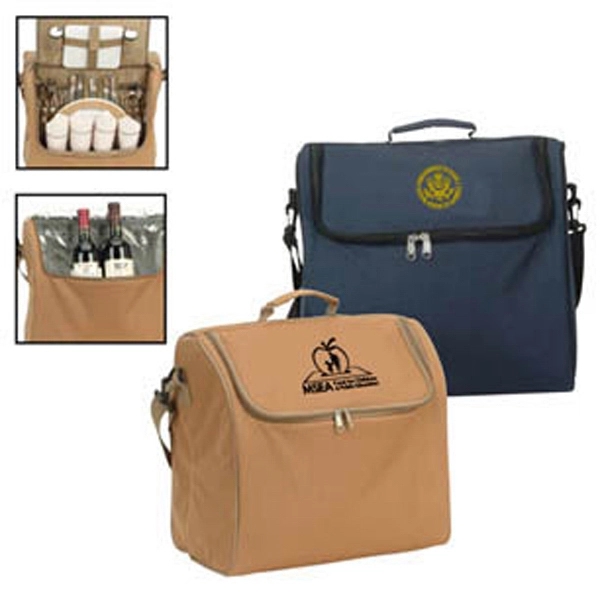 Picnic cooler bag with accessories