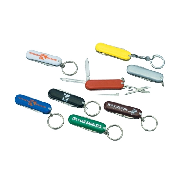 5 Function Pocket Knife Tool With Keychain - Image 1