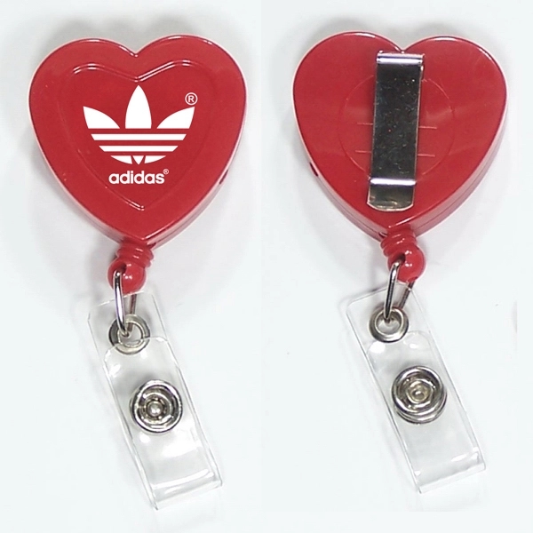 Heart shape retractable badge holder - Image 1