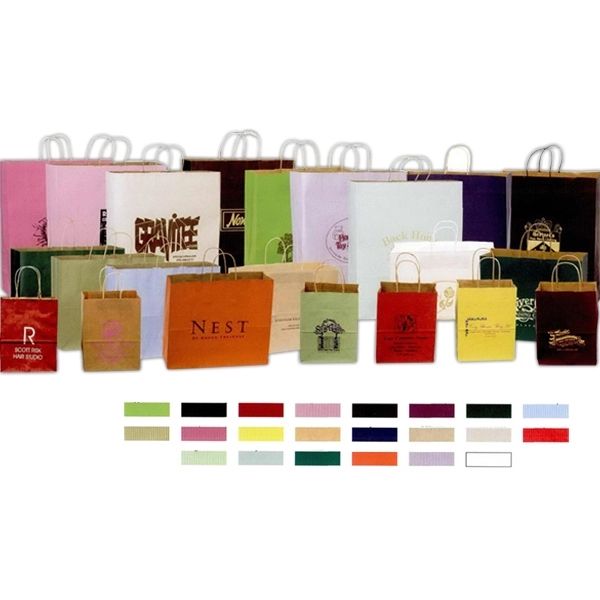 Blank Bags - Colored Shadow Stripe Paper Bags