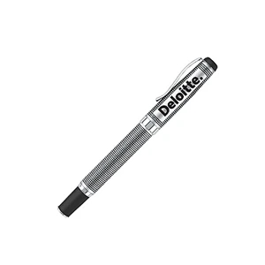Lofty satin chrome rollerball pen