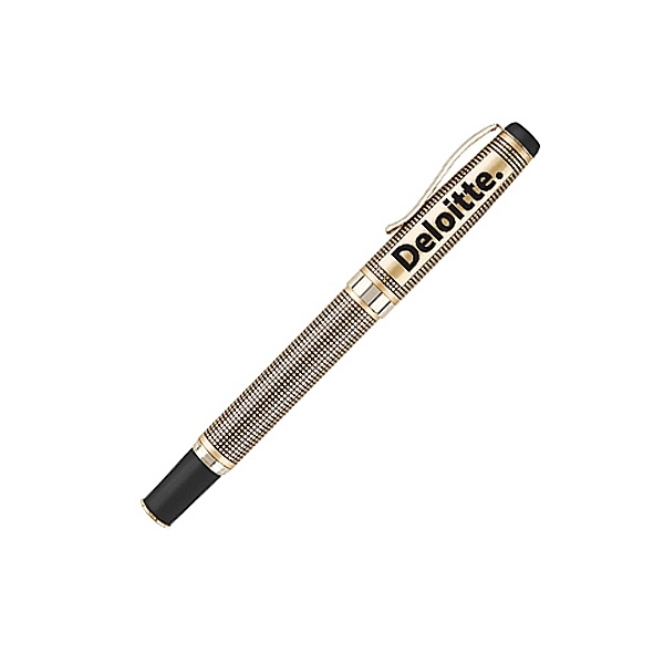 Satin gold rollerball pen