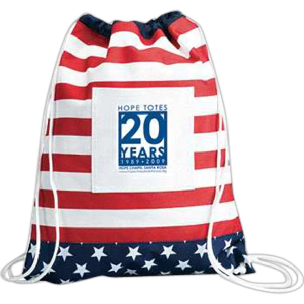 Stars & Stripes Drawstring Backpack (Overseas Special Order)