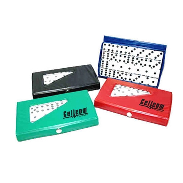 Compact 28 Piece Double Six Domino Toy Game Set - Image 1