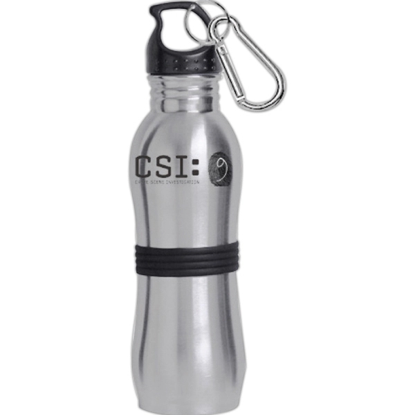 24 oz. Stainless Steel With Rubber Grip Bottles - Image 1