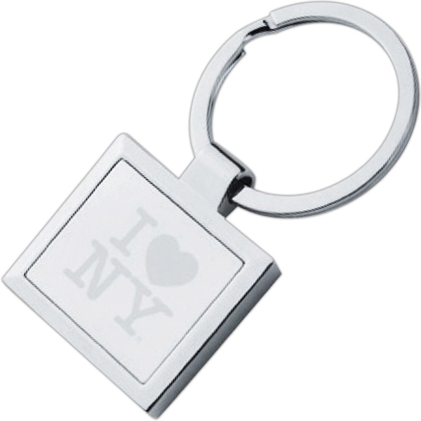 Square Frame Metal Keychains - Image 1